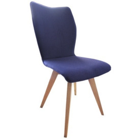 Poppy Dining Chair With Oak Legs, Purple Fabric - Barker & Stonehouse - thumbnail 1