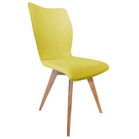 Poppy Dining Chair With Oak Legs, Yellow Fabric - Barker & Stonehouse - thumbnail 1