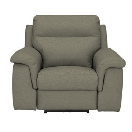 Fulton Recliner Chair With Electric Recliner, Neutral Leather - Barker & Stonehouse - thumbnail 1