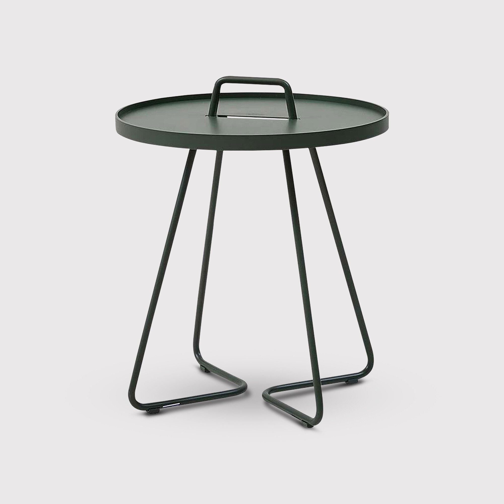 Cane Line On The Move Small Side Table, Round, Green Metal - Barker & Stonehouse - image 1
