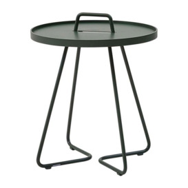 Cane Line On The Move Small Side Table, Round, Green Metal - Barker & Stonehouse - thumbnail 2