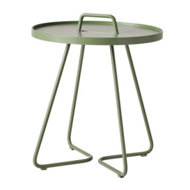 Cane Line On The Move Small Side Table, Round, Green Metal - Barker & Stonehouse - thumbnail 3