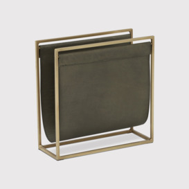 Pure Furniture Hatton Magazine Holder With Brass Antique Frame, Green - Barker & Stonehouse