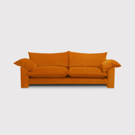 Hoxton Extra Large Sofa, Orange Fabric - Barker & Stonehouse