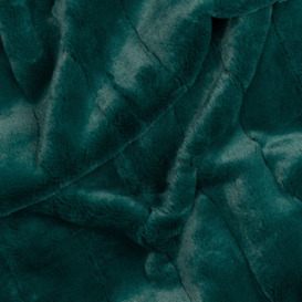 Emerald Faux Fur Throw Blanket, Green Polyester - Barker & Stonehouse - thumbnail 3