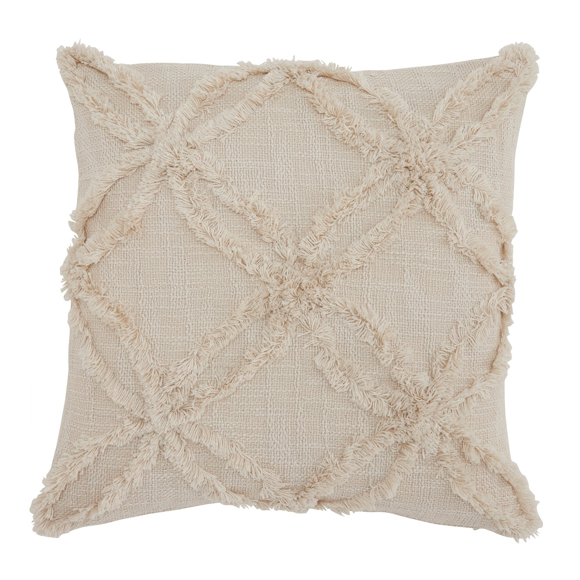 Flora Cream Recycled Plastic Cushion, Square - Barker & Stonehouse - image 1