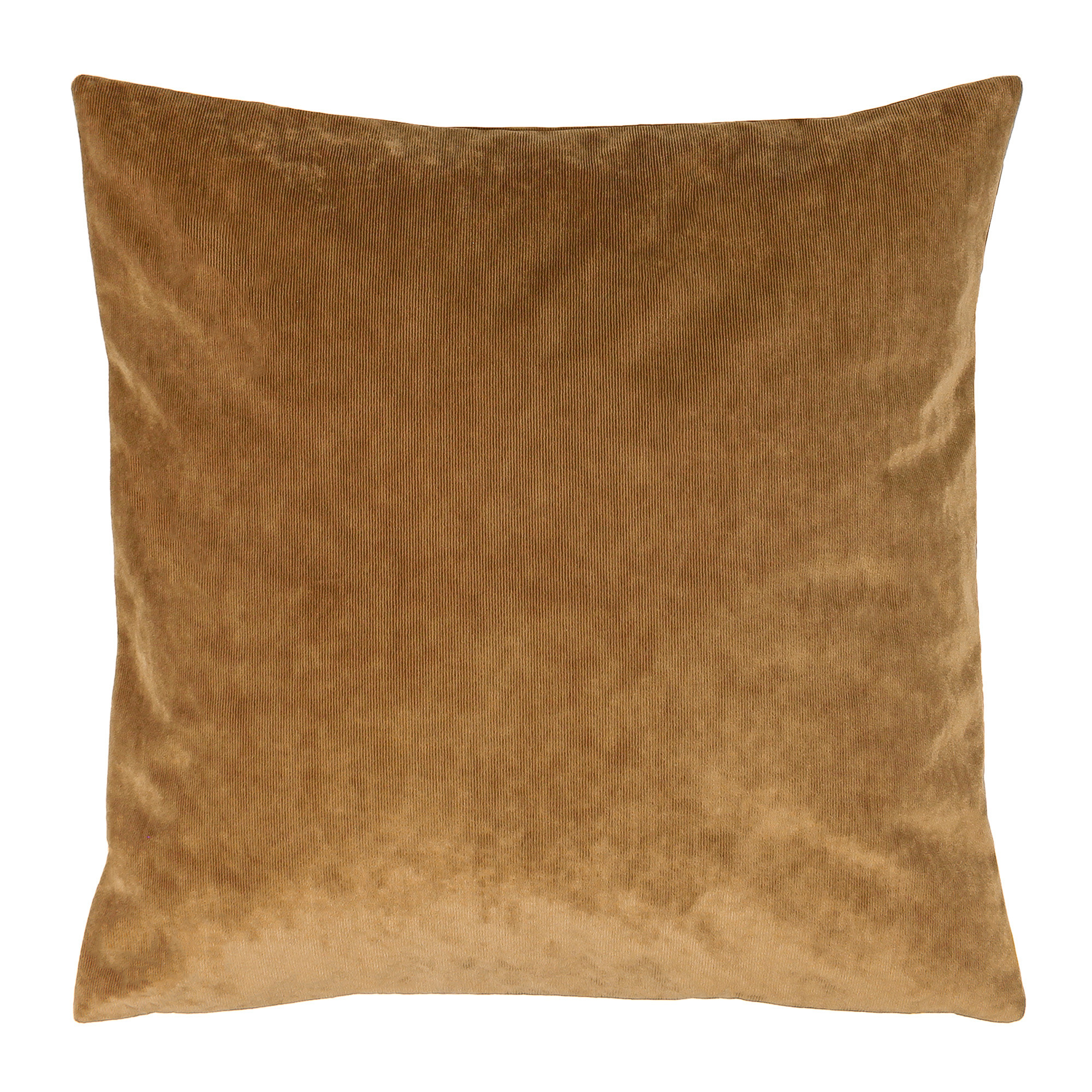 Golden Corduroy Cushion, Square, Brown Polyester - Barker & Stonehouse - image 1
