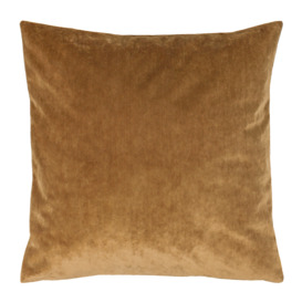 Golden Corduroy Cushion, Square, Brown Polyester - Barker & Stonehouse - thumbnail 1