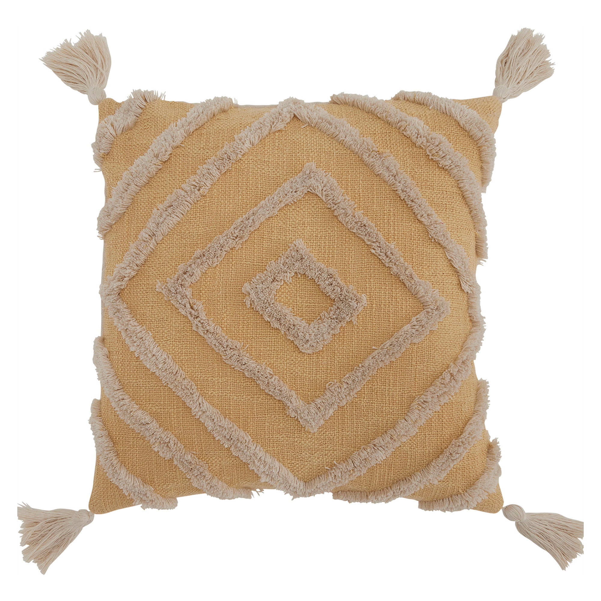 Nola Ochre Cushion, Square, Yellow Polyester - Barker & Stonehouse - image 1