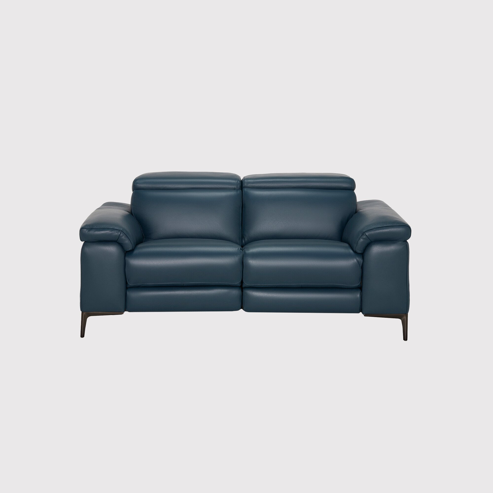 Paolo 2 Seater Electric Recliner Sofa 2 Headrests, Blue Leather - Barker & Stonehouse - image 1