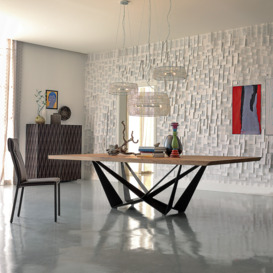Cattelan Italia Skorpio Wood Table 300x120xH75cm, Black Oak - W300cm - Barker & Stonehouse - thumbnail 3