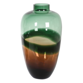 Tall Green Marbled Vase Glass - Barker & Stonehouse