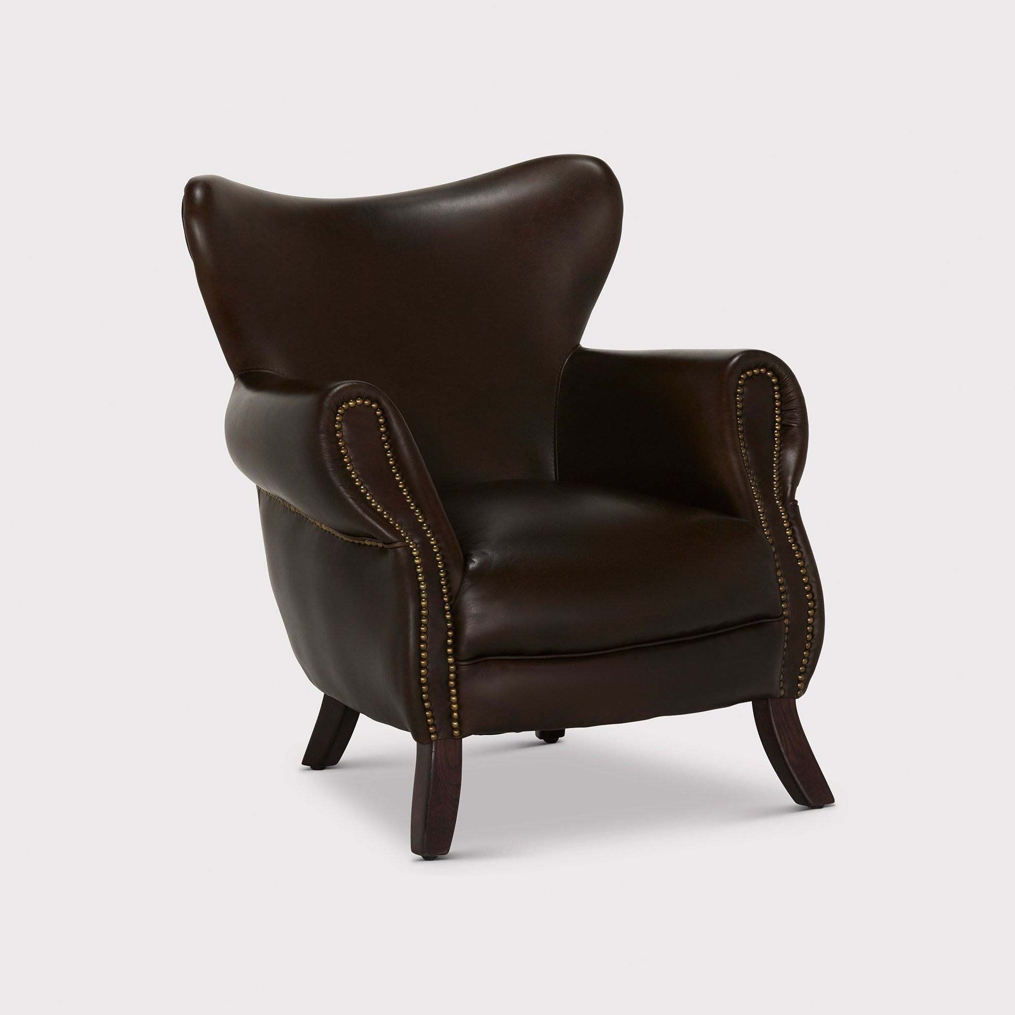 Timothy Oulton Scholar Armchair, Brown Leather - Barker & Stonehouse - image 1