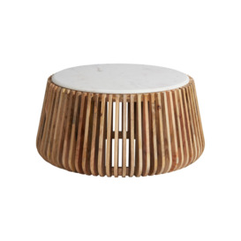 Ombra Coffee Table, Round, Neutral Marble - Barker & Stonehouse - thumbnail 3