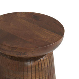 Ackley Side Table 33cm, Round, Mango Wood - Barker & Stonehouse - thumbnail 3