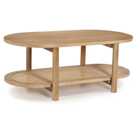 Asher Coffee Table 115cm, Round, Neutral Wood - Barker & Stonehouse
