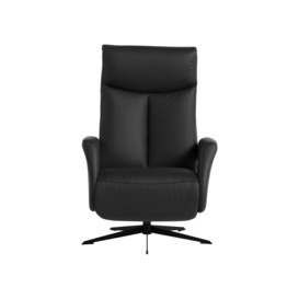 Sander Dual Motor Electric Reclining Recliner Chair, Black Leather - Barker & Stonehouse - thumbnail 2