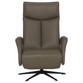 Sander Dual Motor Electric Reclining Recliner Chair, Brown Leather - Barker & Stonehouse - thumbnail 2