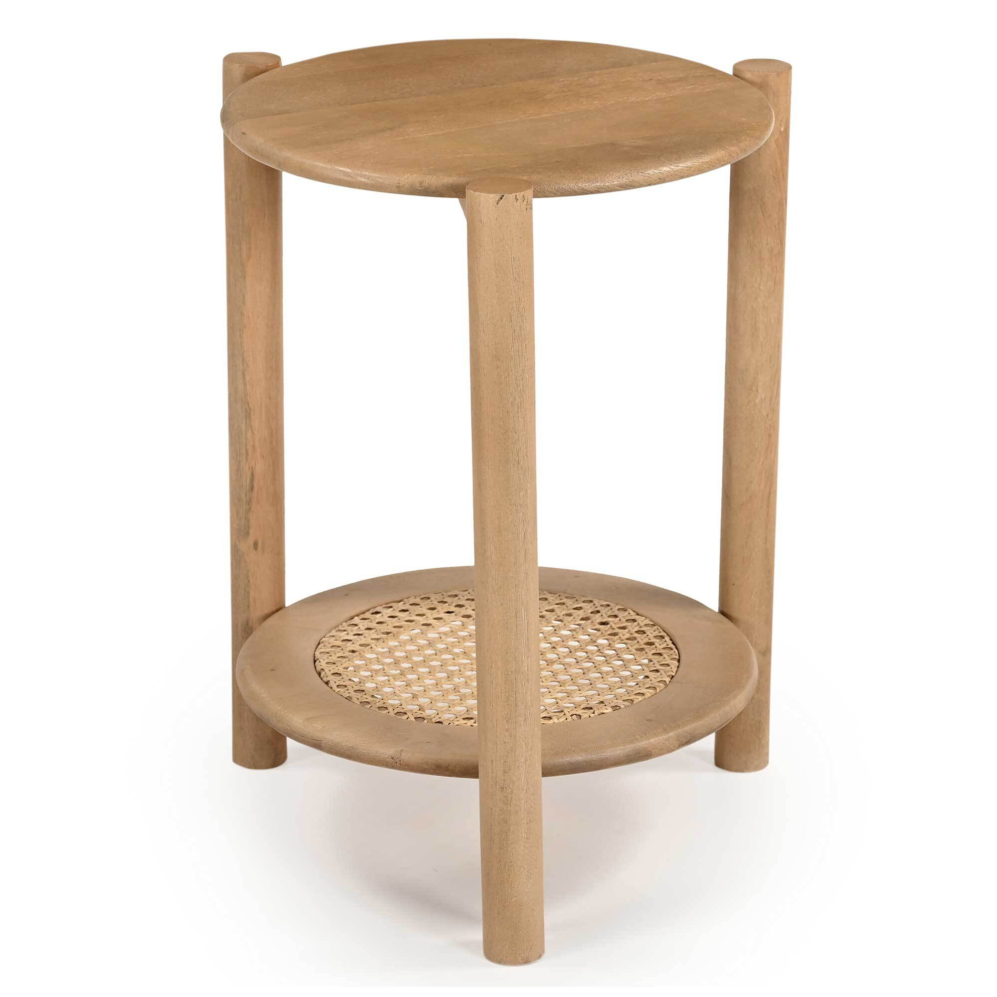 Zen Natural Side Table 37cm, Round, Neutral Wood - Barker & Stonehouse - image 1