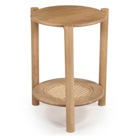 Zen Natural Side Table 37cm, Round, Neutral Wood - Barker & Stonehouse - thumbnail 1