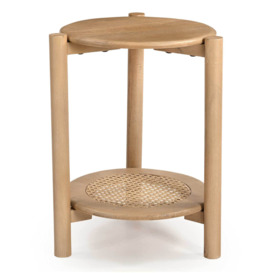 Zen Natural Side Table 37cm, Round, Neutral Wood - Barker & Stonehouse - thumbnail 2