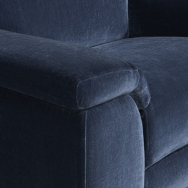 Paolo Electric Recliner Chair, Navy Leather - Barker & Stonehouse - thumbnail 3