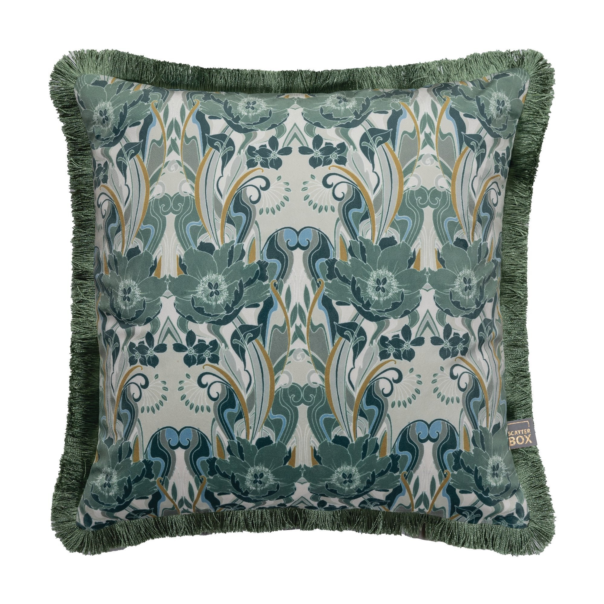Emerald Noveau Cushion, Square, Green - Barker & Stonehouse - image 1