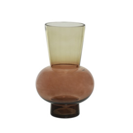 Amber Ombre Vase, Orange Glass - Barker & Stonehouse