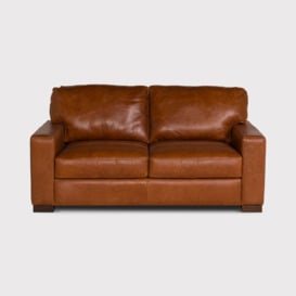 Lorenza Loveseat Sofa, Brown Leather - Barker & Stonehouse