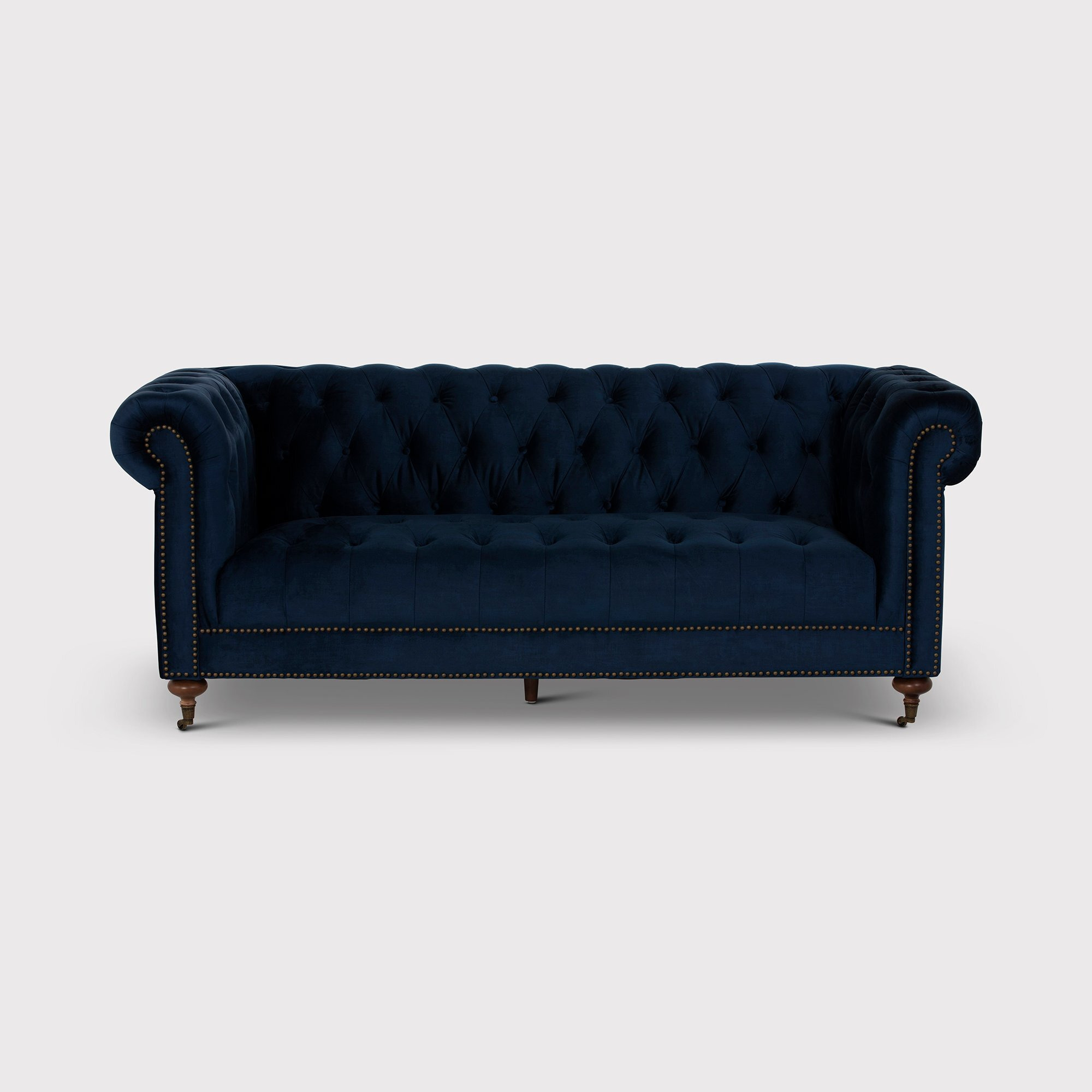 Duchamp 3.5 Seater Chesterfield Sofa, Blue Velvet - Barker & Stonehouse - image 1
