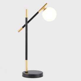 Black & Gold Orb Table Lamp Metal - Barker & Stonehouse