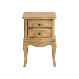 Cecile 2 Drawer Bedside Table, Neutral Wood - Barker & Stonehouse - thumbnail 3
