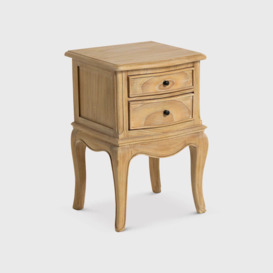 Cecile 2 Drawer Bedside Table, Neutral Wood - Barker & Stonehouse - thumbnail 1