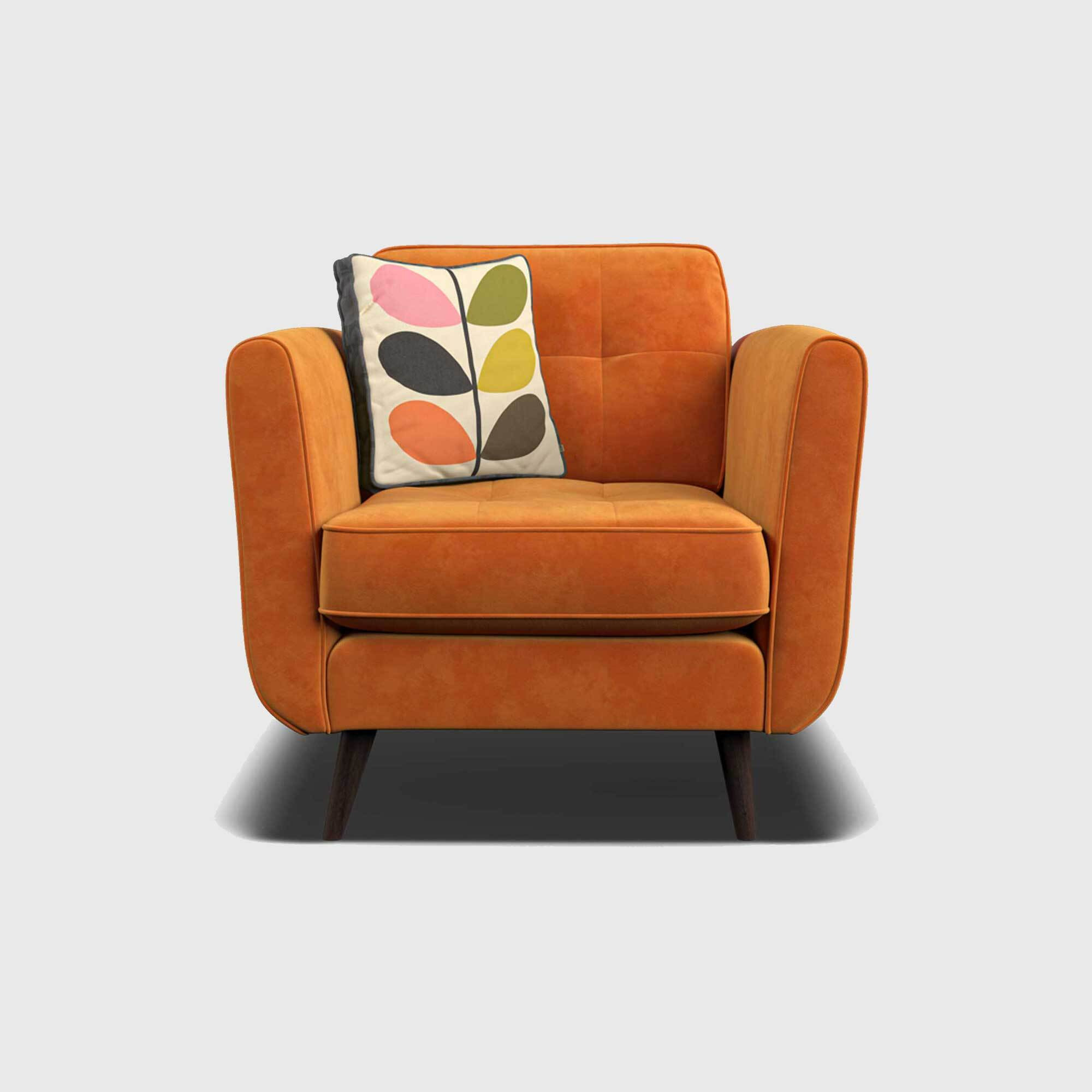 Orla Kiely Ivy Armchair, Orange Fabric - Barker & Stonehouse - image 1
