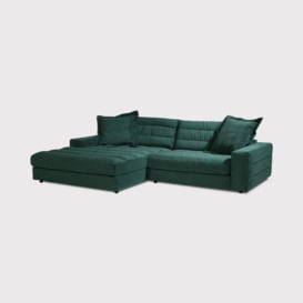 Twain Chaise Sofa Left, Green Fabric - Barker & Stonehouse