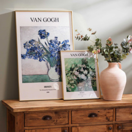 Van Gogh Roses Framed Print, Square, Green Wood - Barker & Stonehouse - thumbnail 3