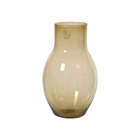 Caramel Glass Vase, Brown - Barker & Stonehouse