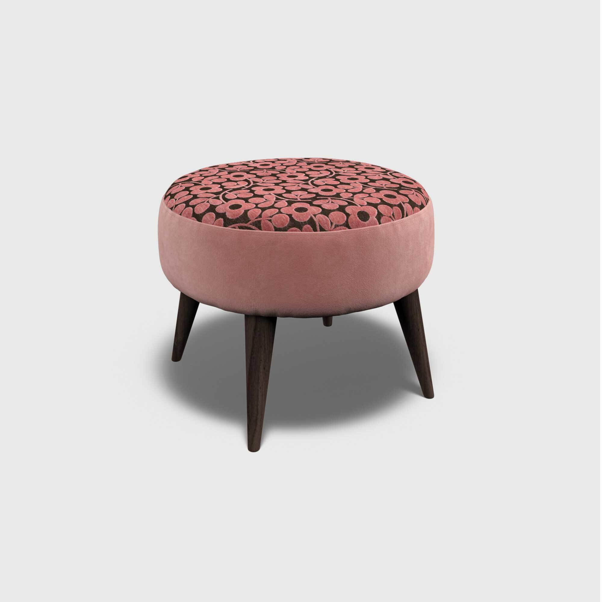 Orla Kiely Roundwood Footstool, Pink Fabric - Barker & Stonehouse - image 1