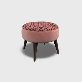 Orla Kiely Roundwood Footstool, Pink Fabric - Barker & Stonehouse
