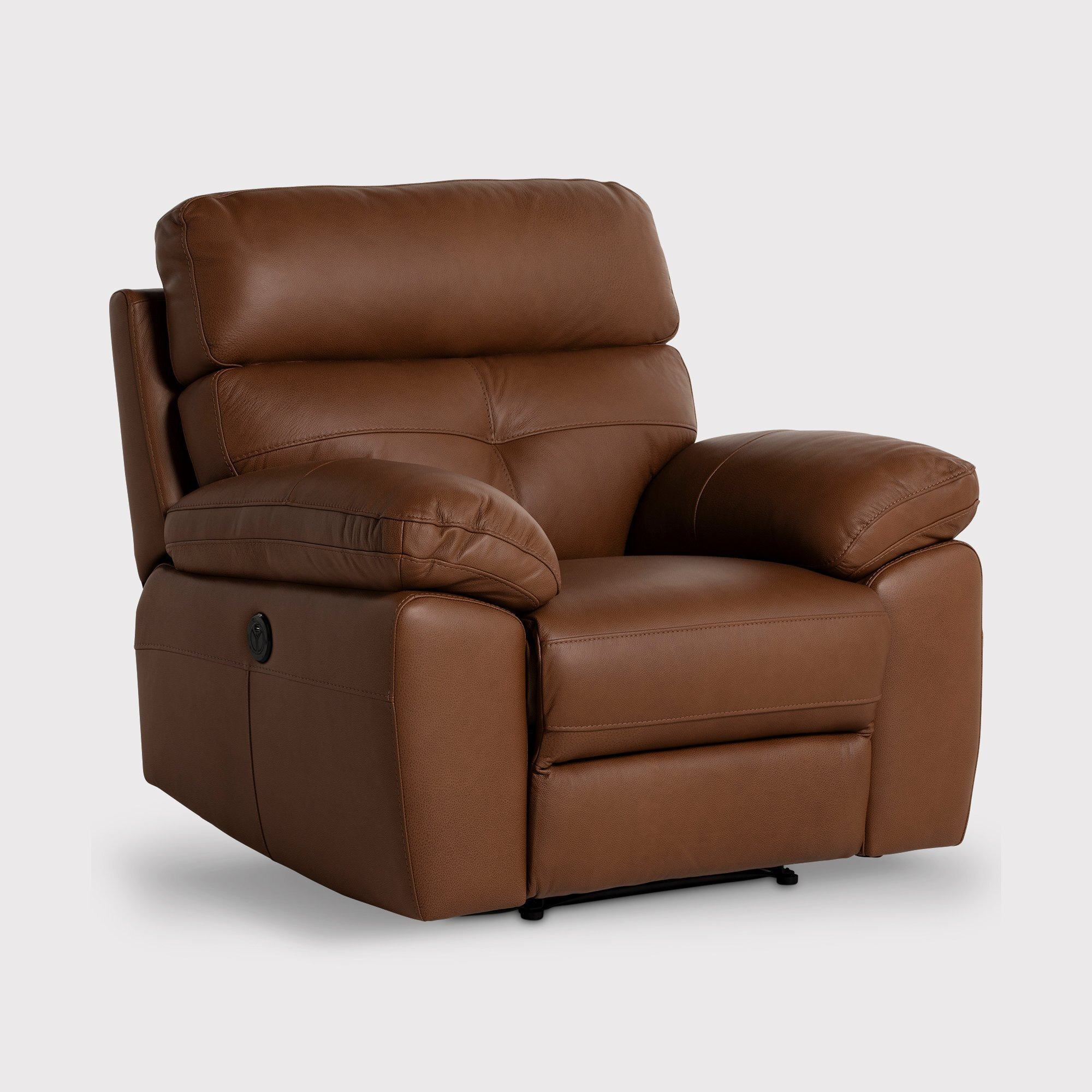 Holborn Power Recliner Armchair, Brown Leather - Barker & Stonehouse - image 1