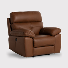 Holborn Power Recliner Armchair, Brown Leather - Barker & Stonehouse - thumbnail 1