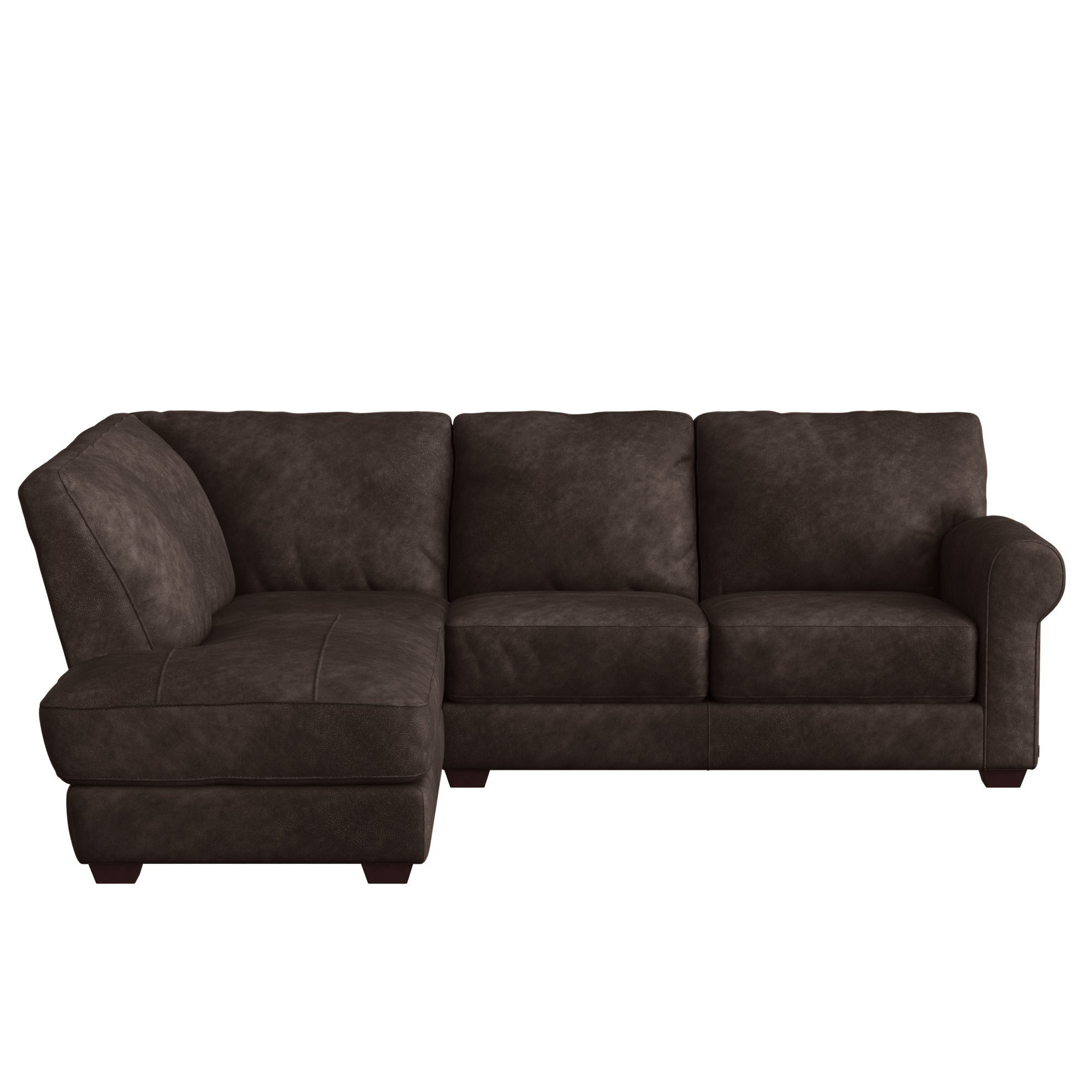 Houston Medium Corner Sofa Chaise Left, Brown - Barker & Stonehouse