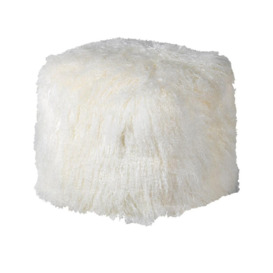 OFF WHITE SHEEPSKIN POUFFE, Neutral - Barker & Stonehouse