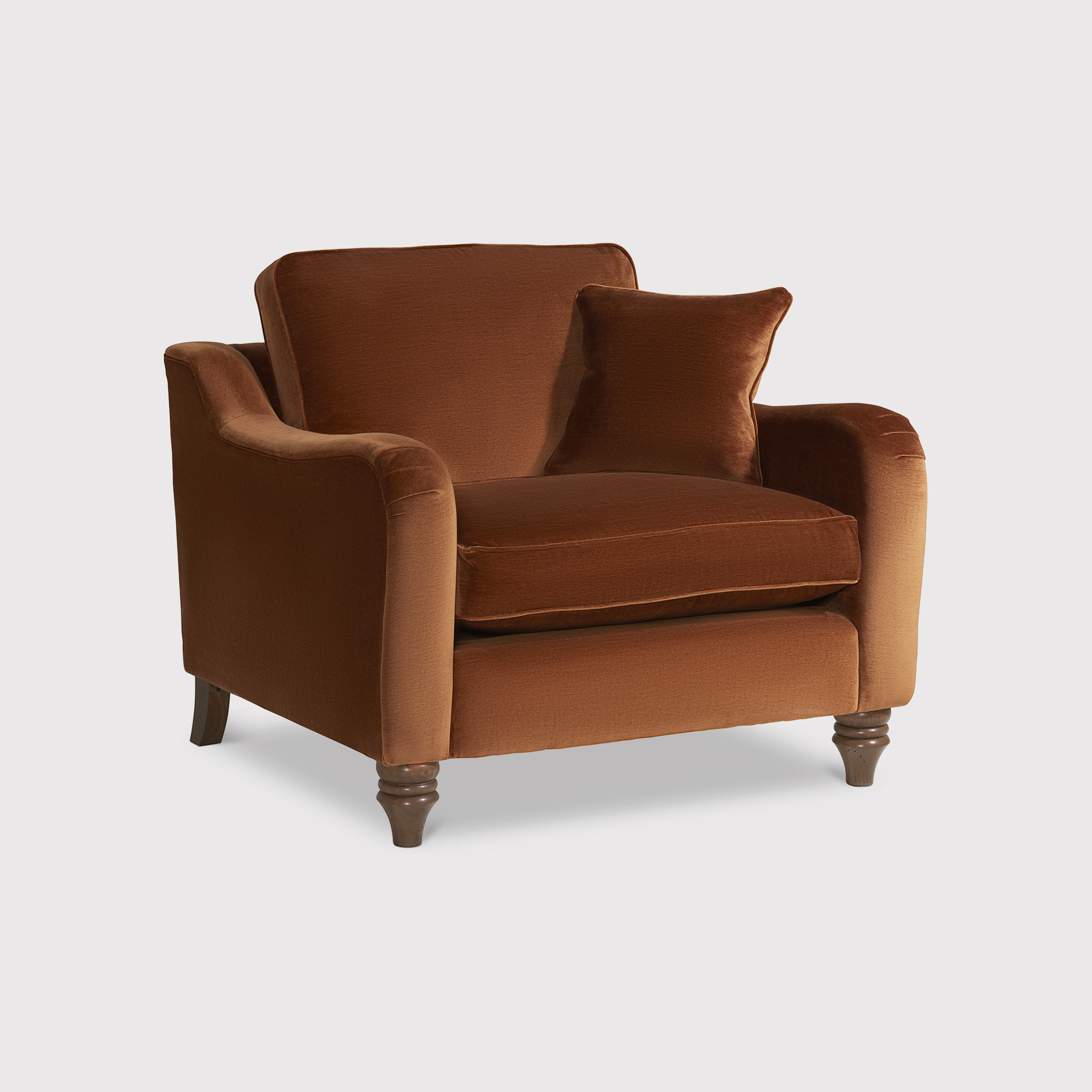 Benedict Loveseat Sofa, Orange Fabric - Barker & Stonehouse - image 1