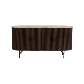 Gion 4 Door Sideboard, Brown Marble - Barker & Stonehouse - thumbnail 2