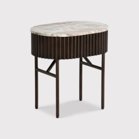 Gion Side Table, Round, Brown Marble - Barker & Stonehouse - thumbnail 1
