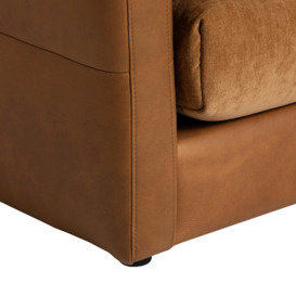 Roby 3 corner 3 Corner Sofa, Brown Fabric & Leather - Barker & Stonehouse - thumbnail 3
