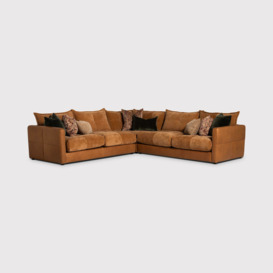 Roby 3 corner 3 Corner Sofa, Brown Fabric & Leather - Barker & Stonehouse - thumbnail 1