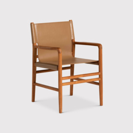 Figaro Dining Chair, Brown Leather - Barker & Stonehouse