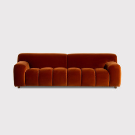 Lavinia 3 Seater Sofa, Orange Velvet - Barker & Stonehouse